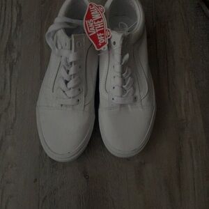 Vans White Platform Old Skool Sneakers